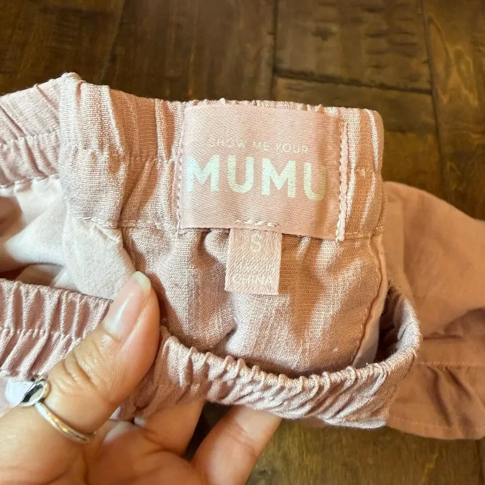 Show Me Your Mumu Wake Up Pajama Set Pink Mauve size Small Loungewear Relaxed
